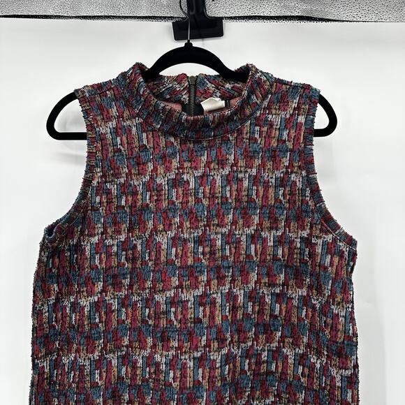 Akemi Kin Top Shirt Womens Large Petra Mock Neck Knit Tank Preppy Capsule - Picture 3 of 11